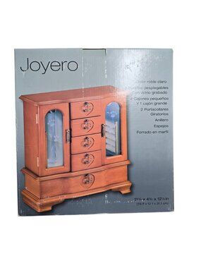 Joyero color cerezo organizador